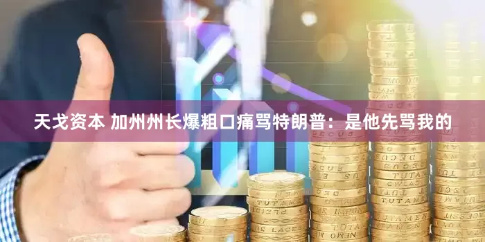 天戈资本 加州州长爆粗口痛骂特朗普：是他先骂我的